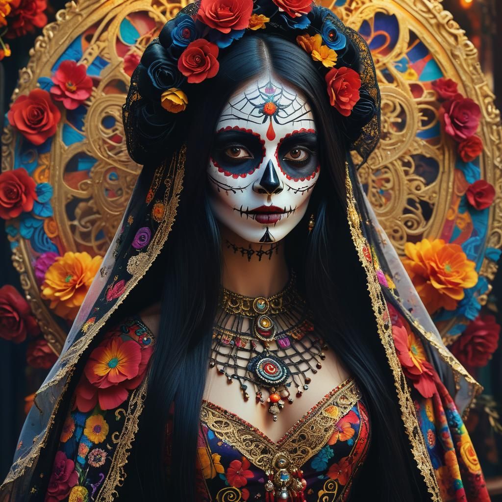 Catrina Portrait in Hyper-Realistic Digital Art