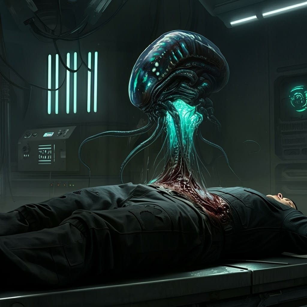 Cyberpunk Alien Parasite Emerges from Human Host in Clinical...