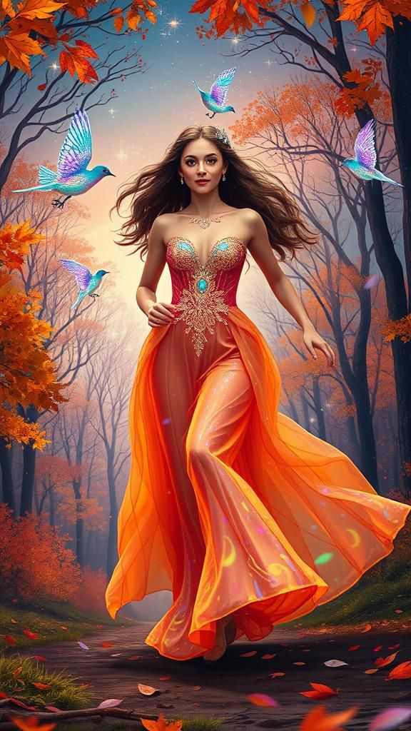 Princess Diva is Guarded by Her Birds as She Rushes Through ...