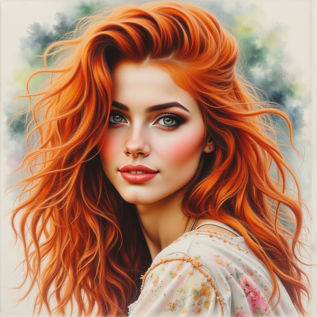 Elegant Woman in Soft Light: A Realistic Pencil Sketch