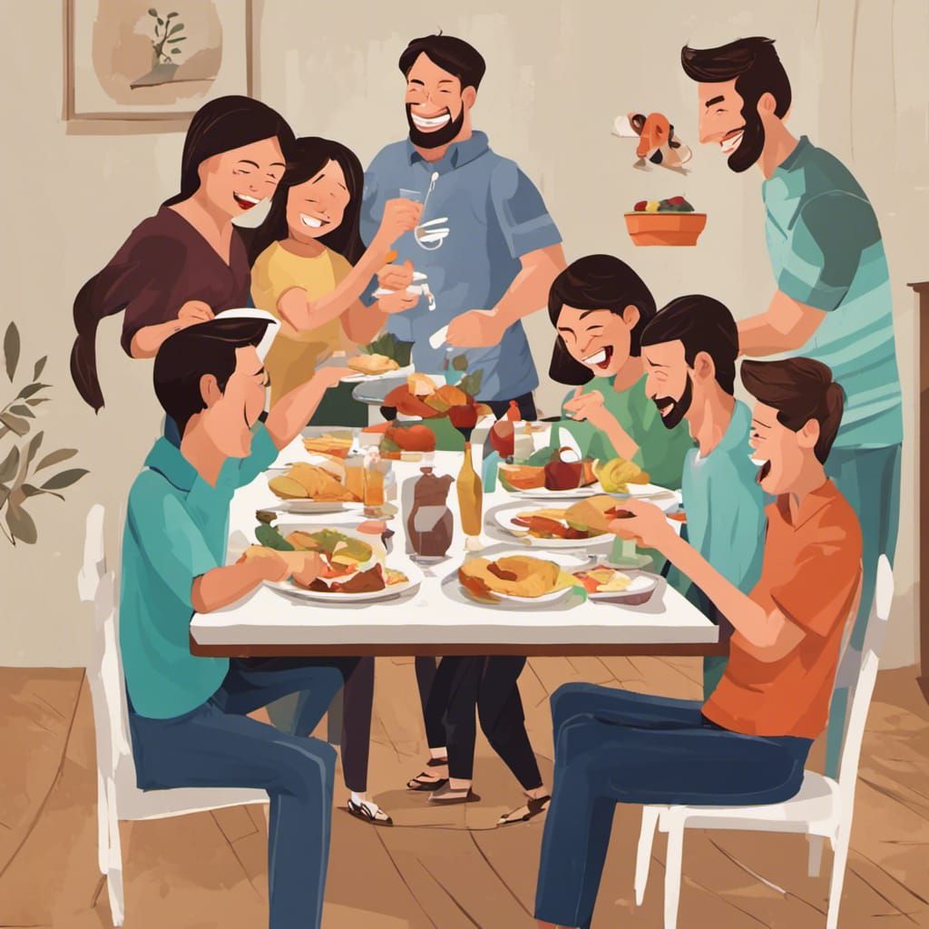 Joyful Family Dinner