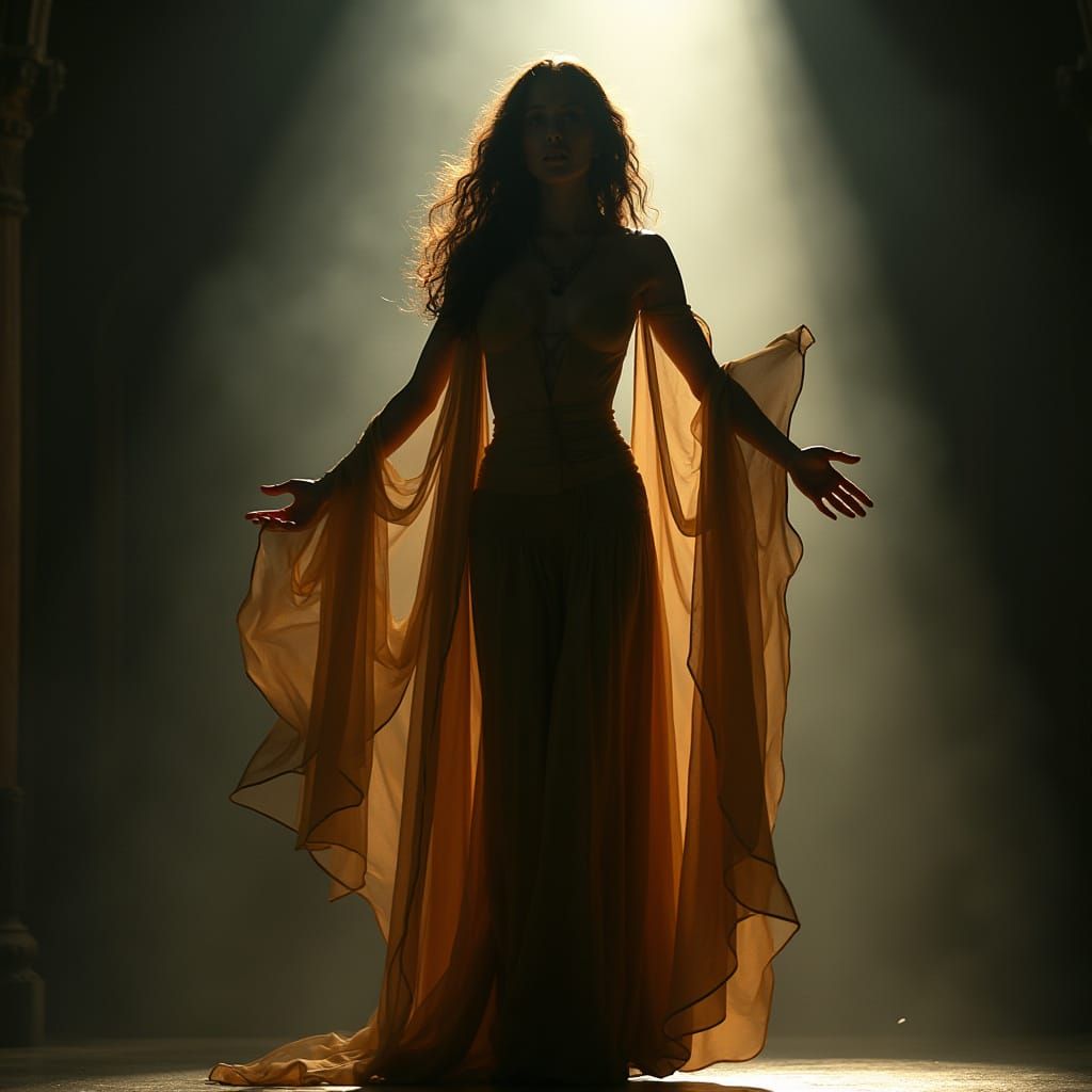 Faith Da Silva as a Goddess: Cinematic Film Still