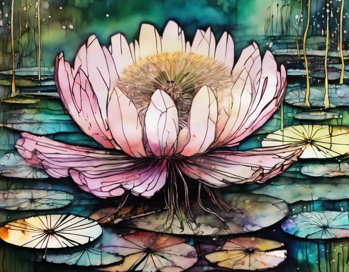 Vibrant Marsh Blooms in Triadic Cinematic Colors