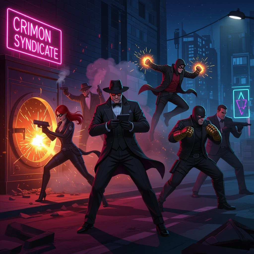 Crimson Syndicate Heist: Neon Street Chaos