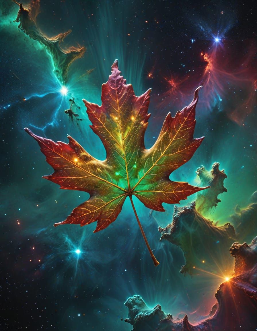 Cosmic Maple Leaf in Quantum Orbit