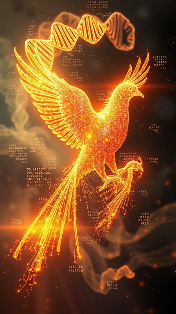 Cyber-Biological Bird Transmutes DNA to Digital Form