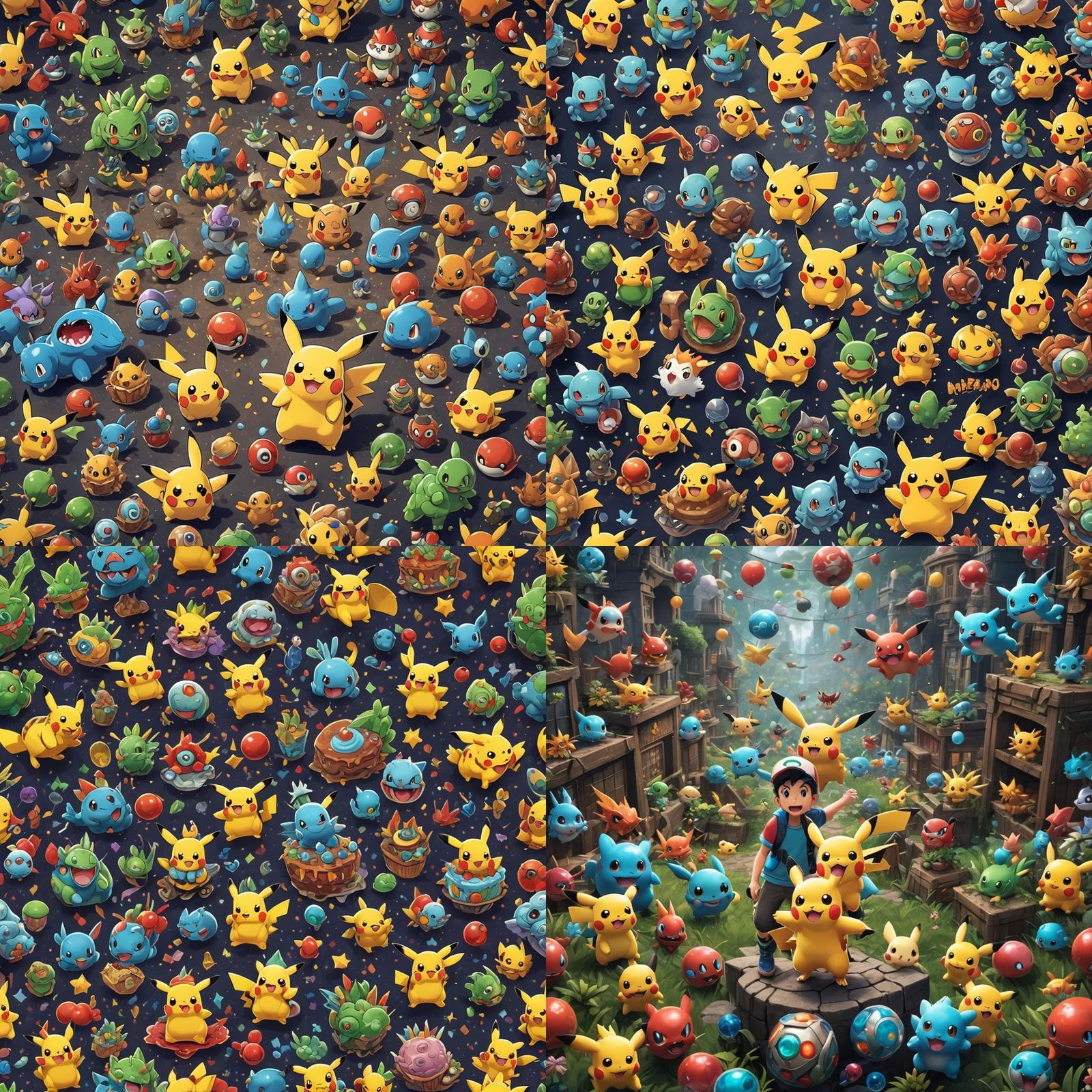 Pokémon Birthday Card for Boy, Digital Painting