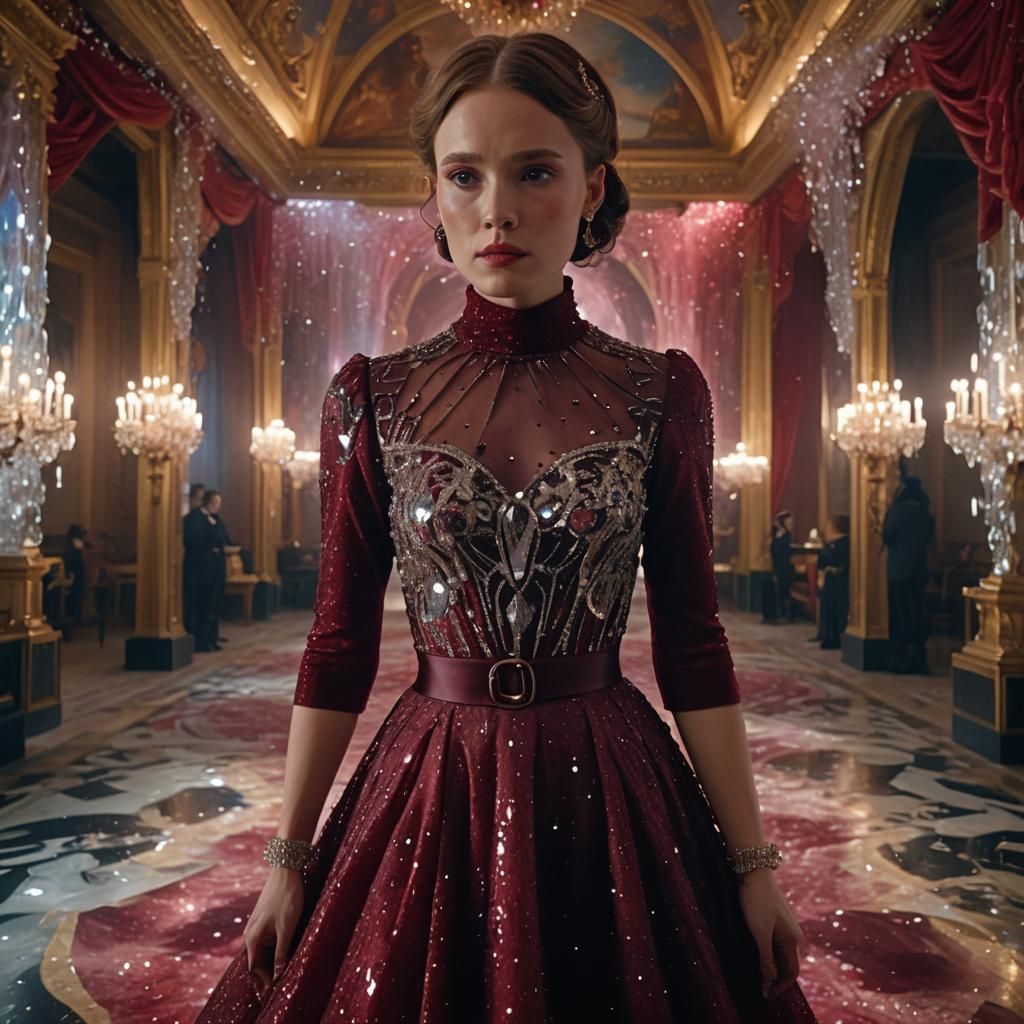 Crystalline Dress in Ruby Light, Film Still