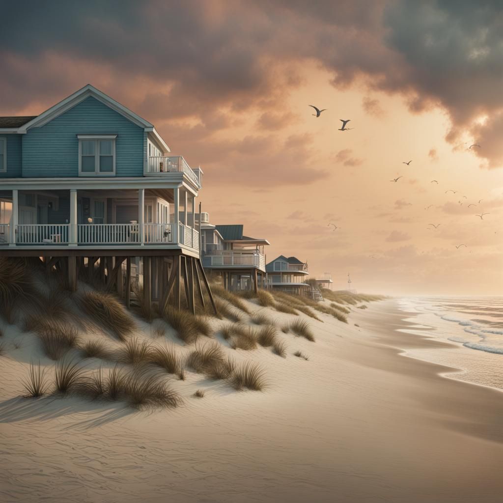 North Carolina Beach Life: Digital Matte Painting