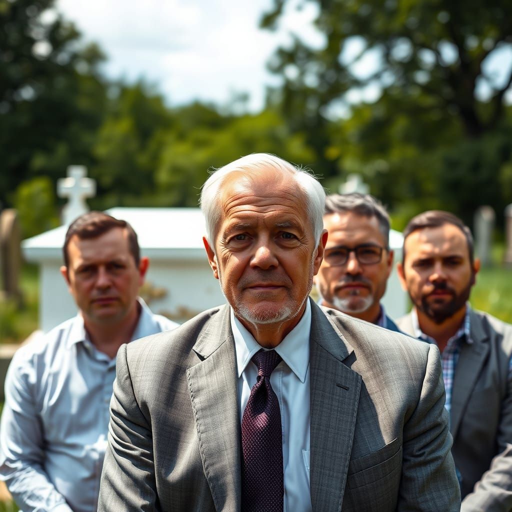 Rural Family Mourning in Elegant Attire