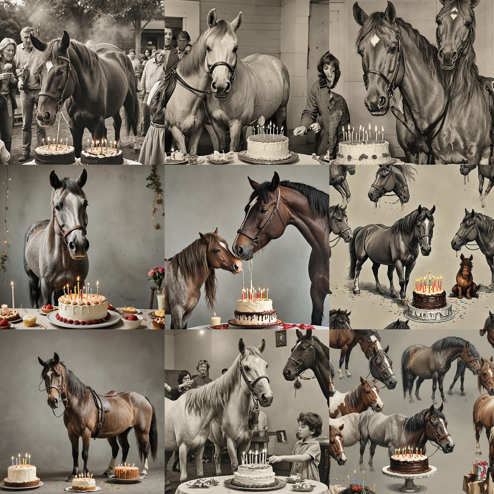 Horse Blows Out Birthday Candles