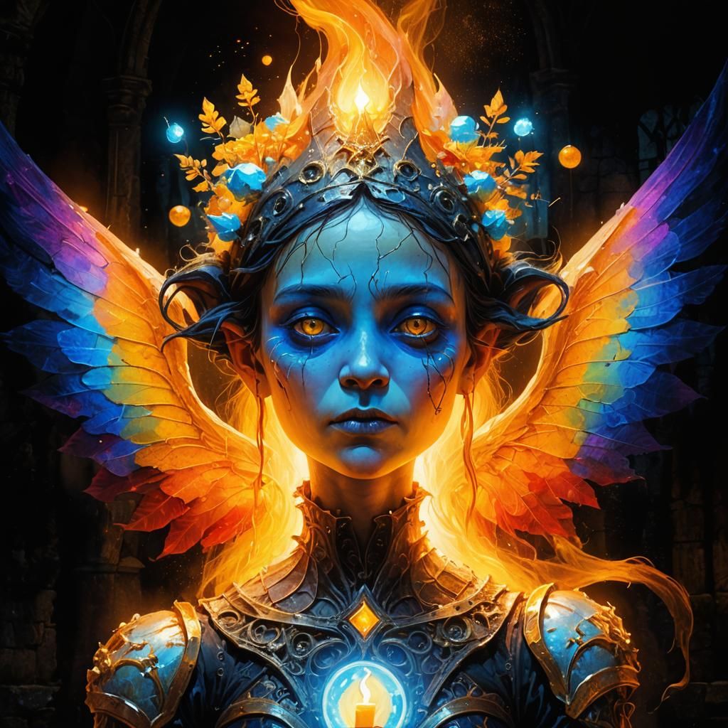 Gothic Gnome in Cathedral: Surreal Digital Art