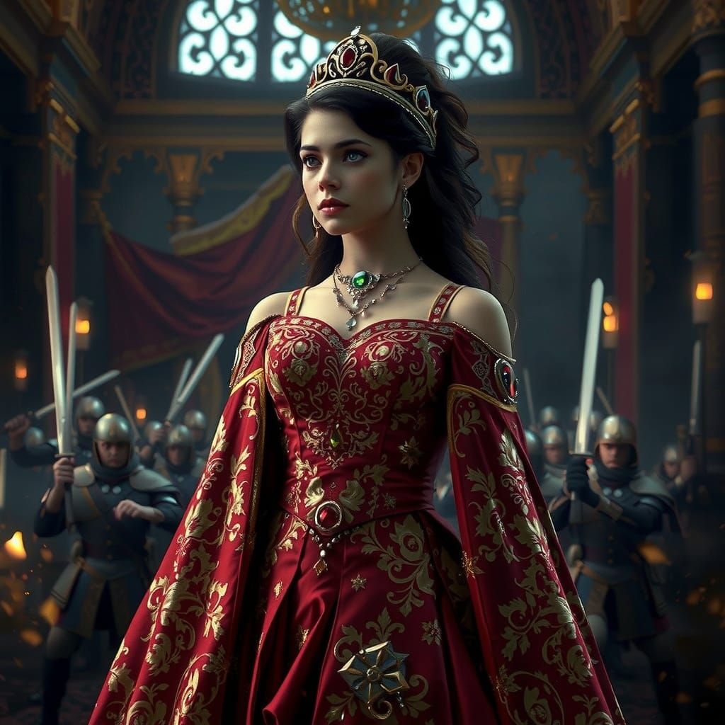 Regal Princess Defies Chaos in Opulent Palace