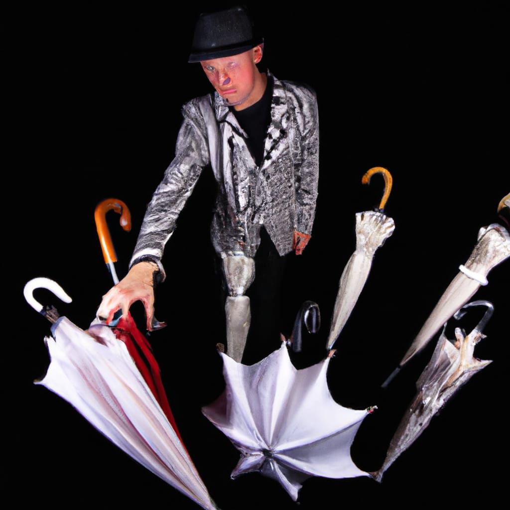 Freddy Krueger Borrows Umbrellas