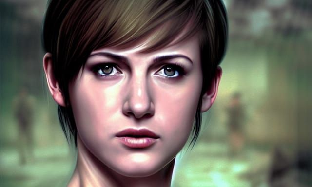 Hyperrealistic Painting of Rebecca Chambers
