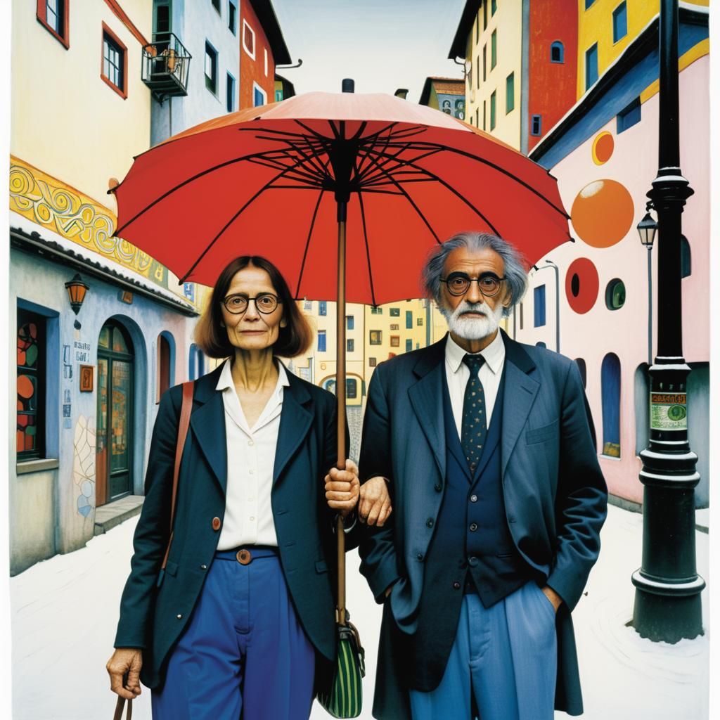 Abstract Landscape Inspired by Hundertwasser