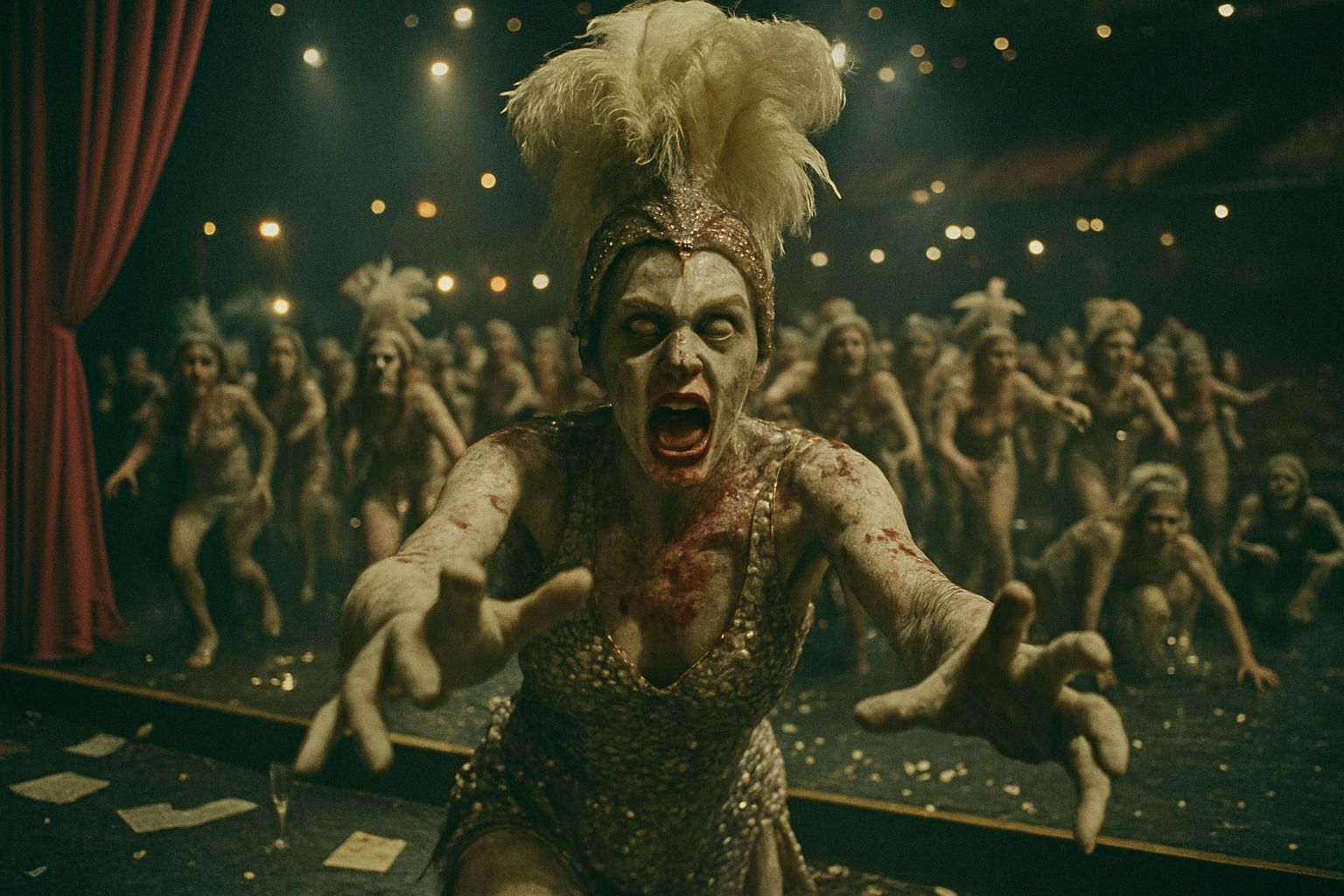 Zombie Showgirls on Vegas Stage