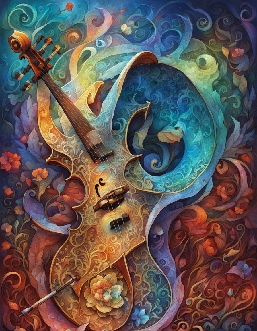 Psychedelic Violin: A Digital Masterpiece