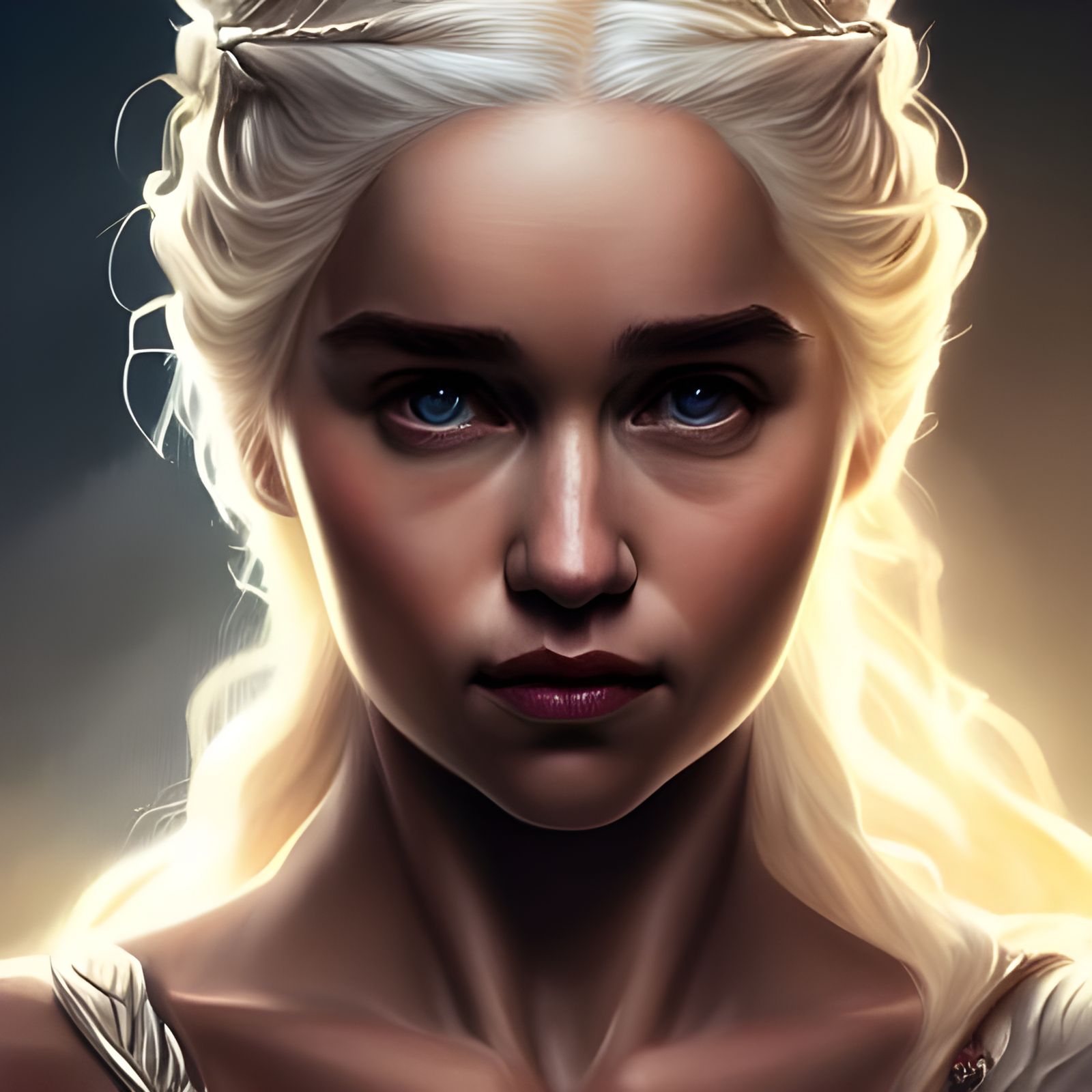 Detailed Portrait of Daenerys Targaryen in 8K