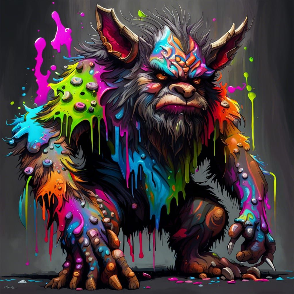 Jack Black as Bugbear in Graffiti Art Style