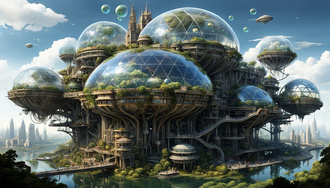Ethereal Biosphere Metropolis in Harmony with Nature