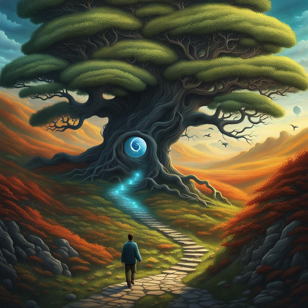 Surreal Path: A Detailed Matte Painting