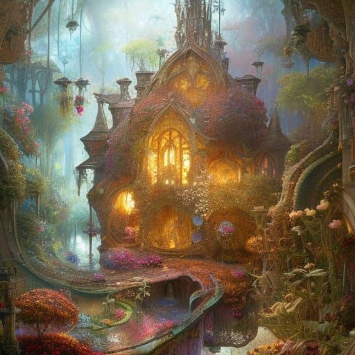 Crystal Cubes on Water: A Hyperdetailed Digital Art Piece