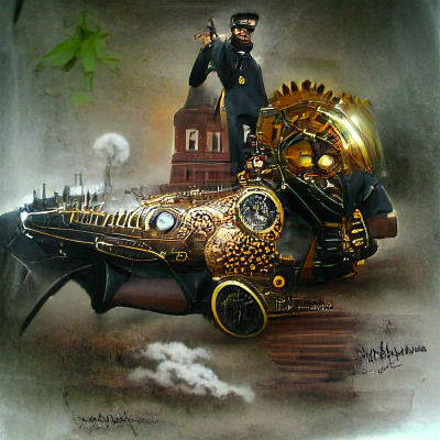 Steampunk Taras Shevchenko Portrait