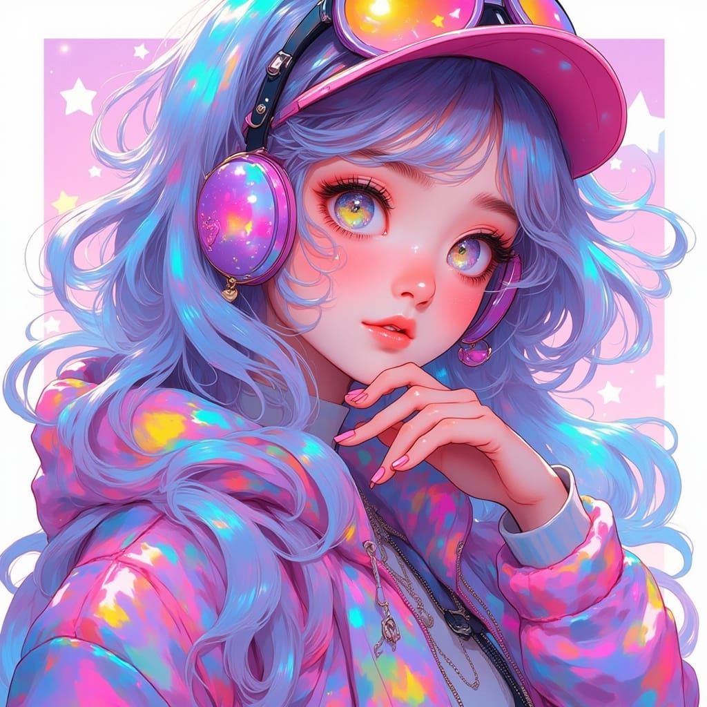 Anime Girl in Hip Hop Style