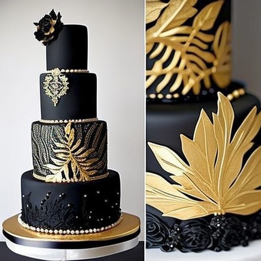 Black wedding cake