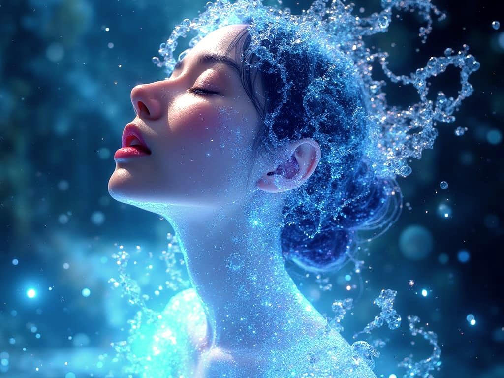 Water Woman With Transparent Skin Anime Art