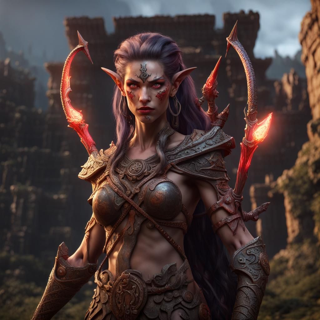 Gorgon Archer in Ancient Ruins