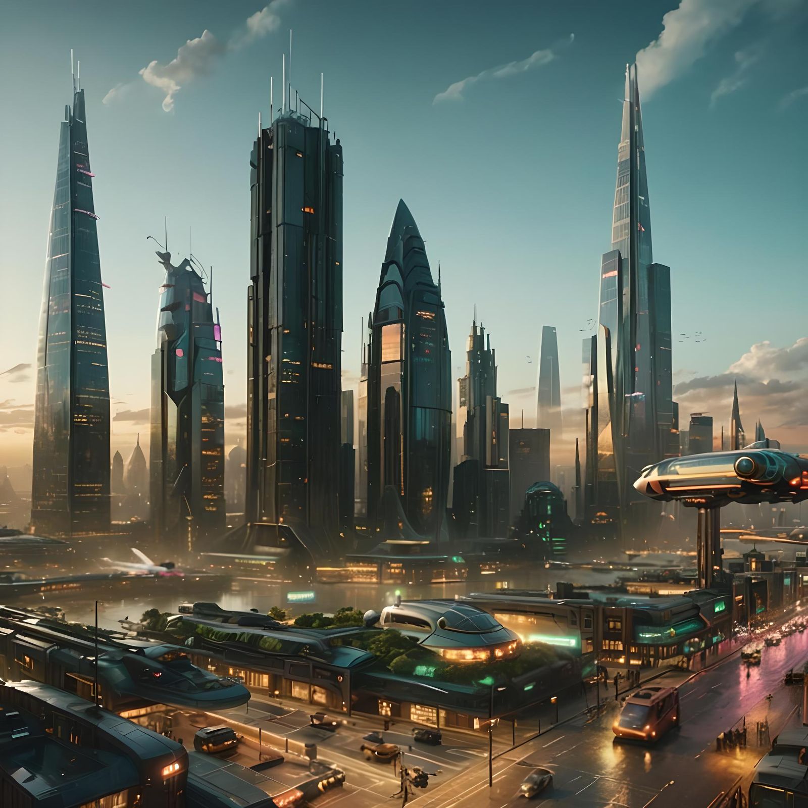 Futuristic London Concept Art in 8K