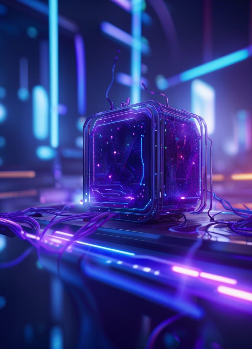 Futuristic Quantum Computer with Mystical Sparks