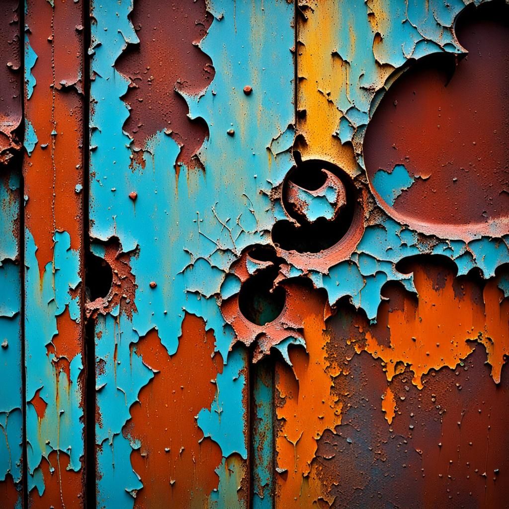 Abstract Rust: Corrosion and Wabi Sabi in Triadic Colors