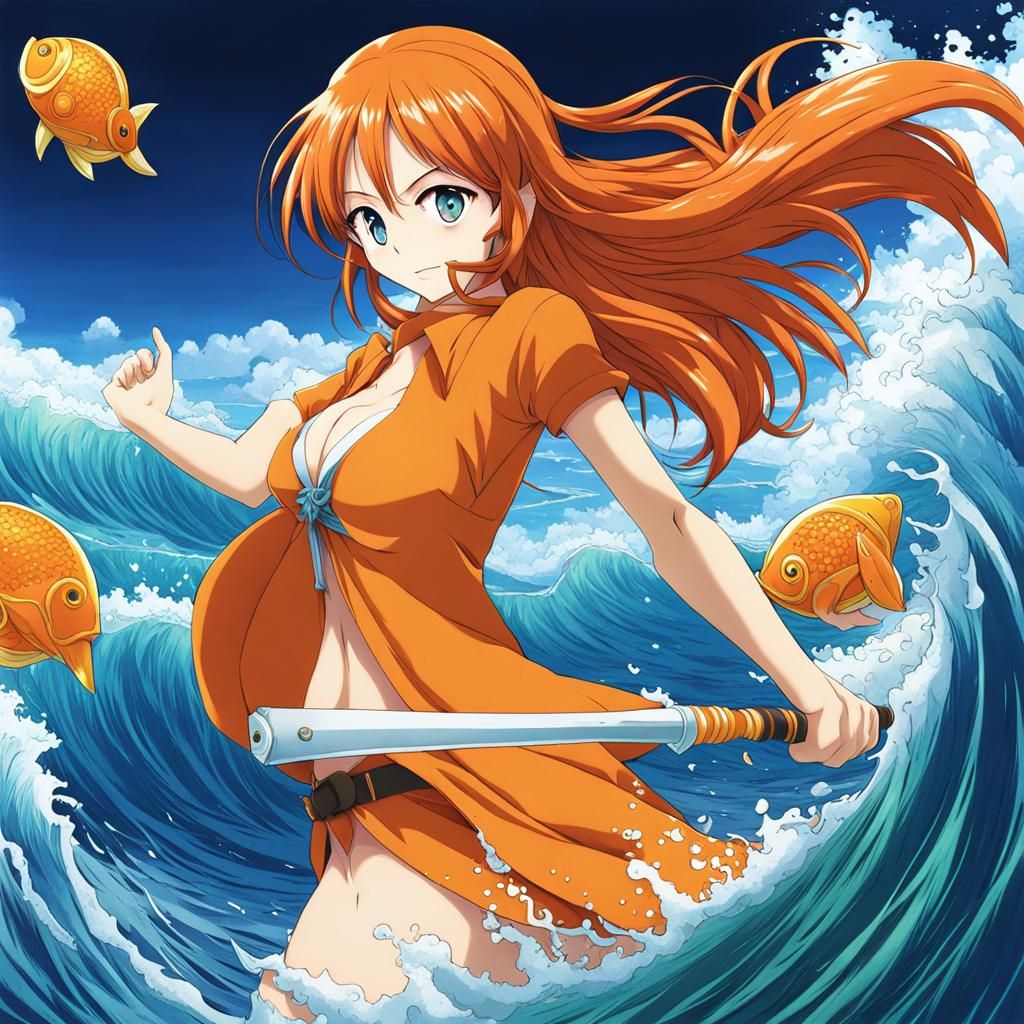 Anime Girl in Manga Key Visual Style