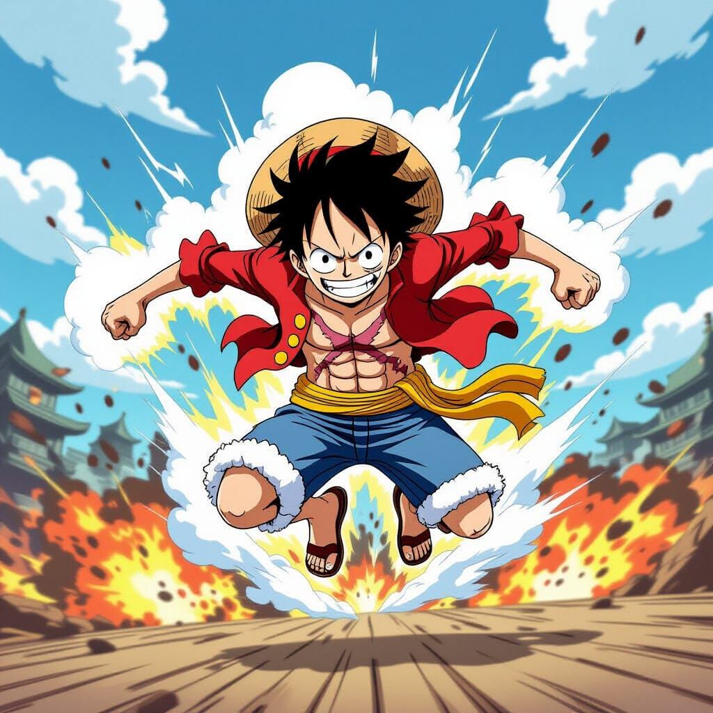 Luffy Gear Second Anime Battle