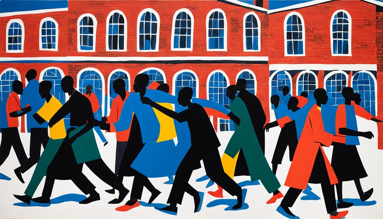 Modern Cityscape in Graphic Style