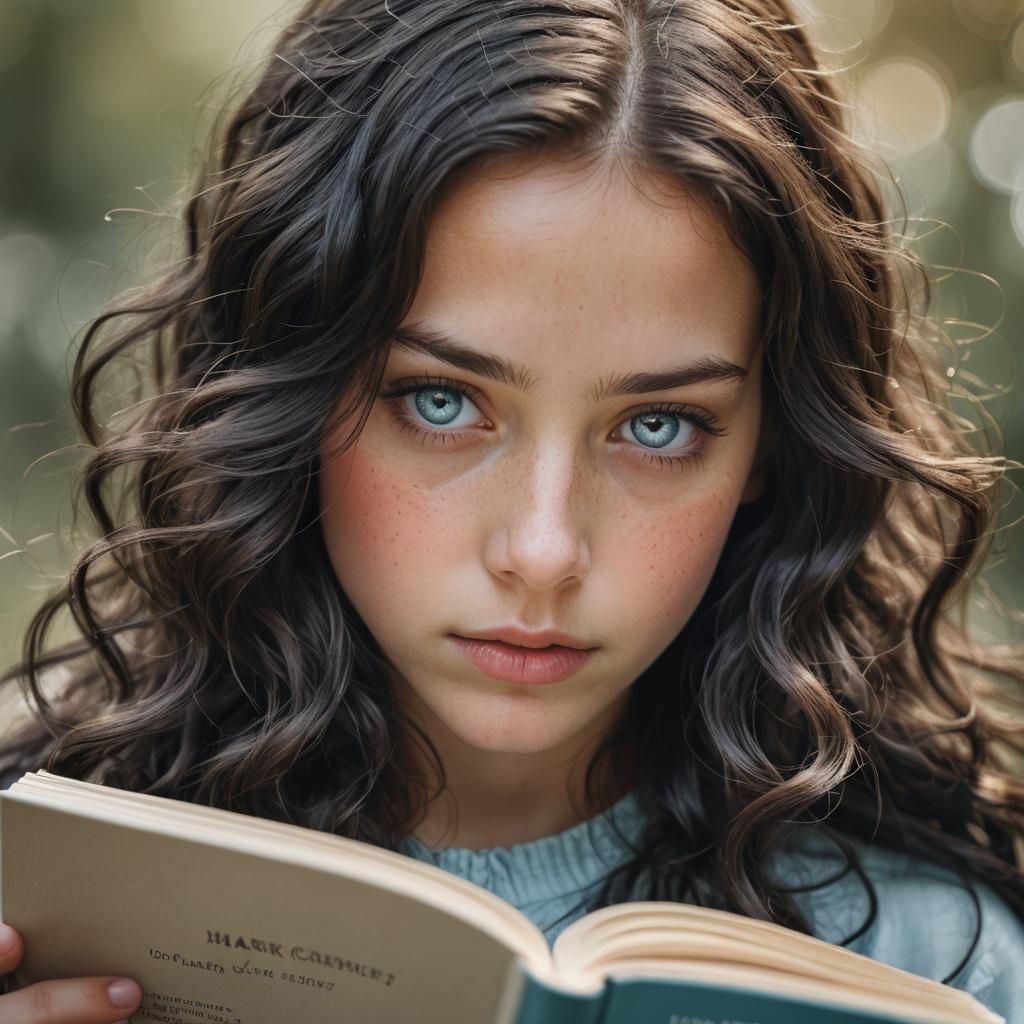 Girl Reading Book in Earthy Tones Photography