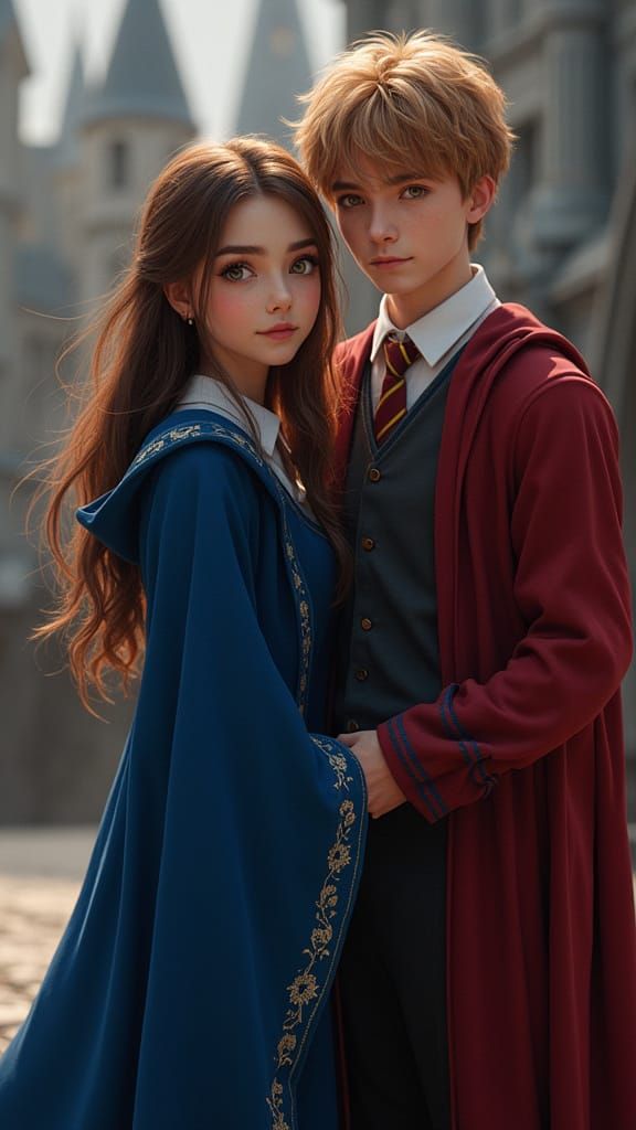 Hogwarts couple in year 5.