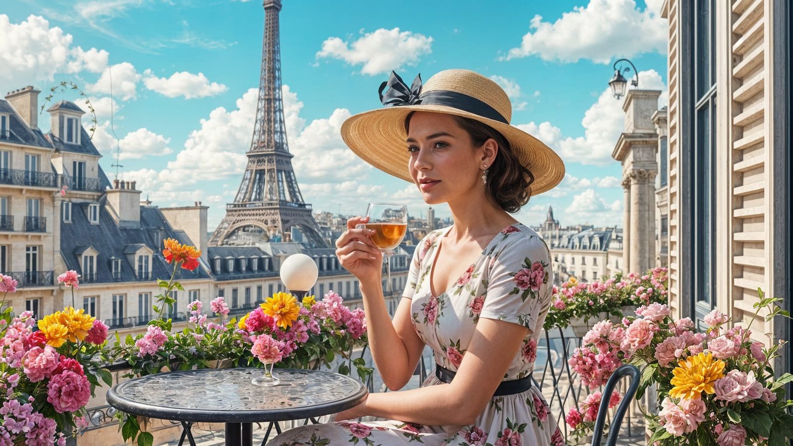 Elegant Parisian Afternoon in Springtime