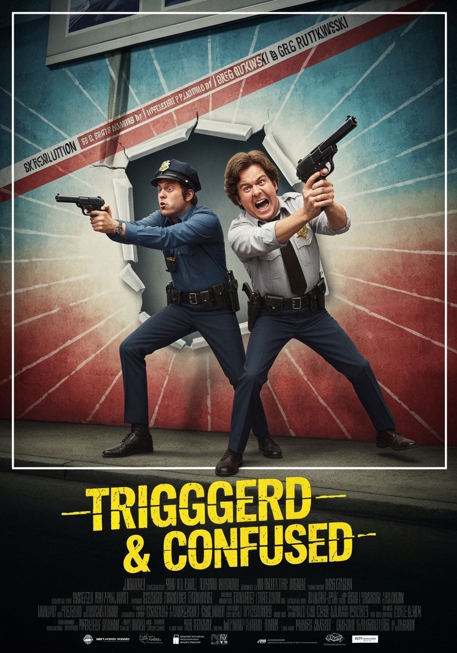 Goofy 70s Cops Burst Through Billboard Movie Poster