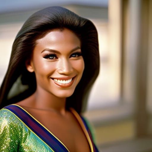 Glamour Model Portrait with Vintage Style and Bokeh