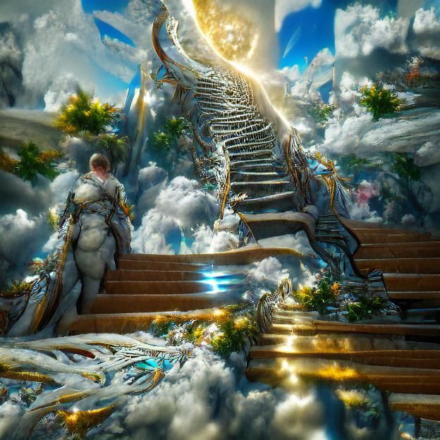 Stairway to Heaven with Angelic Heralds
