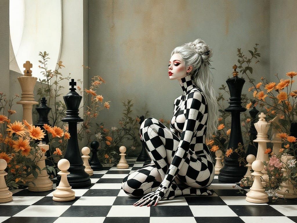 Dreamy Chessboard Contemplation