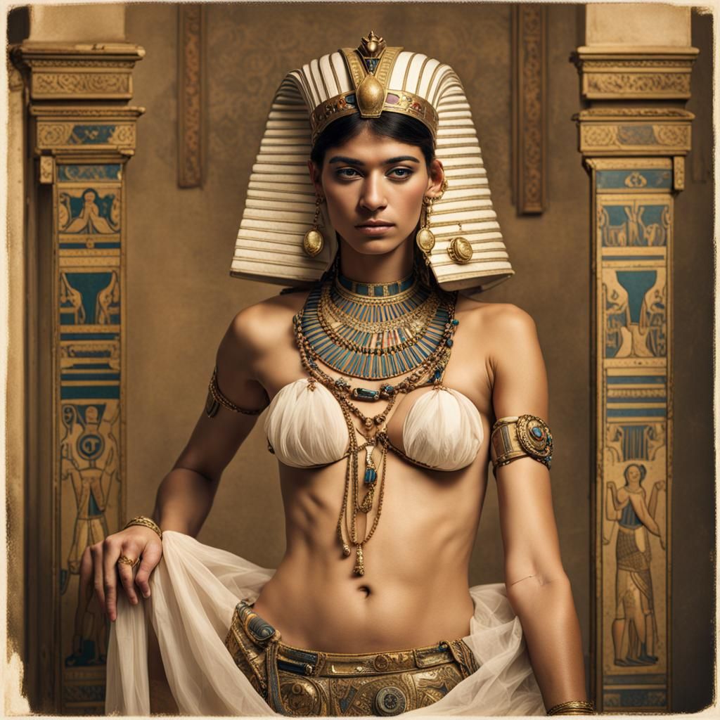 Antique Egyptian Princess in Hyperrealistic Photo