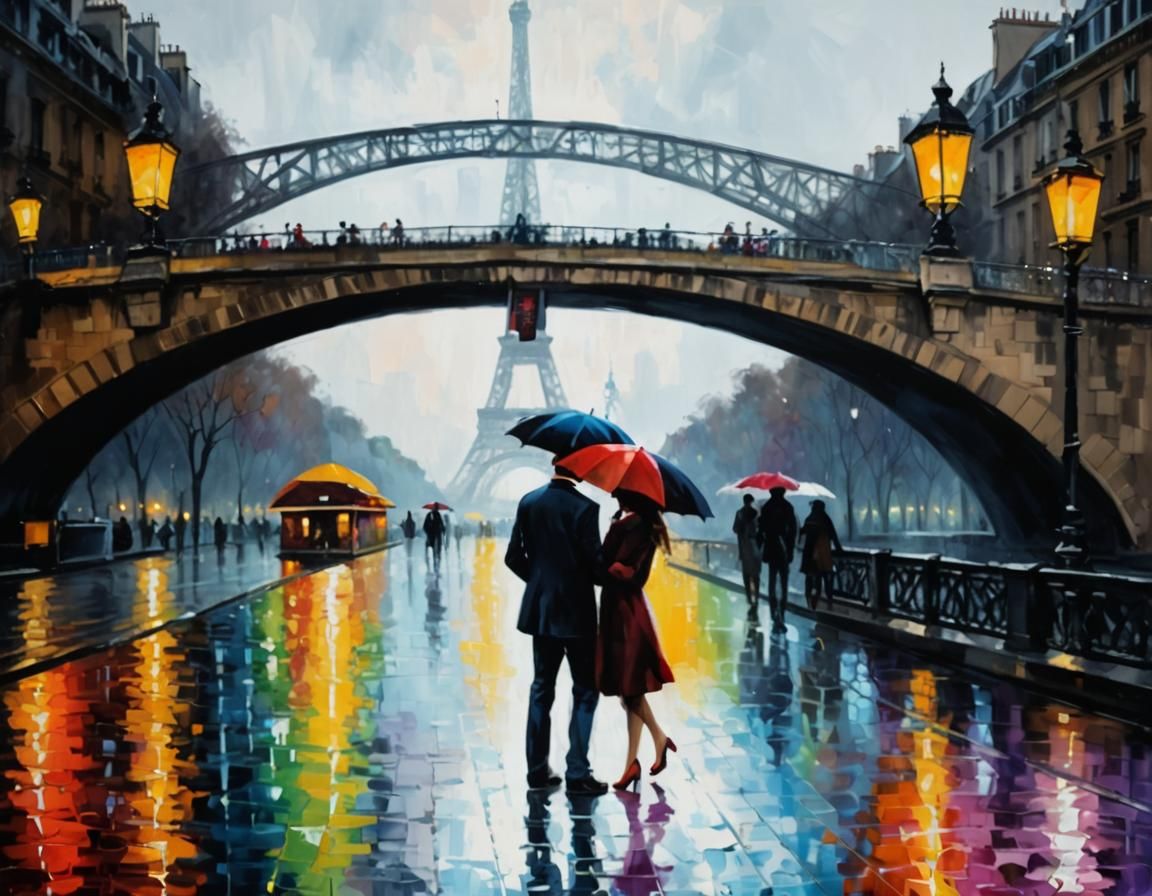 Paris in rain