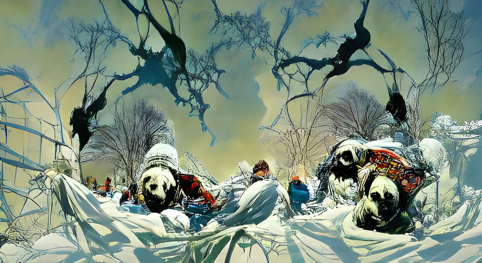 Winter Landscape in Dark Fantasy Style