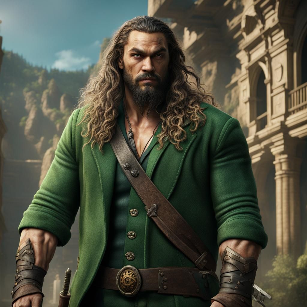 Jason Momoa as Luigi: Detailed Fantasy Art