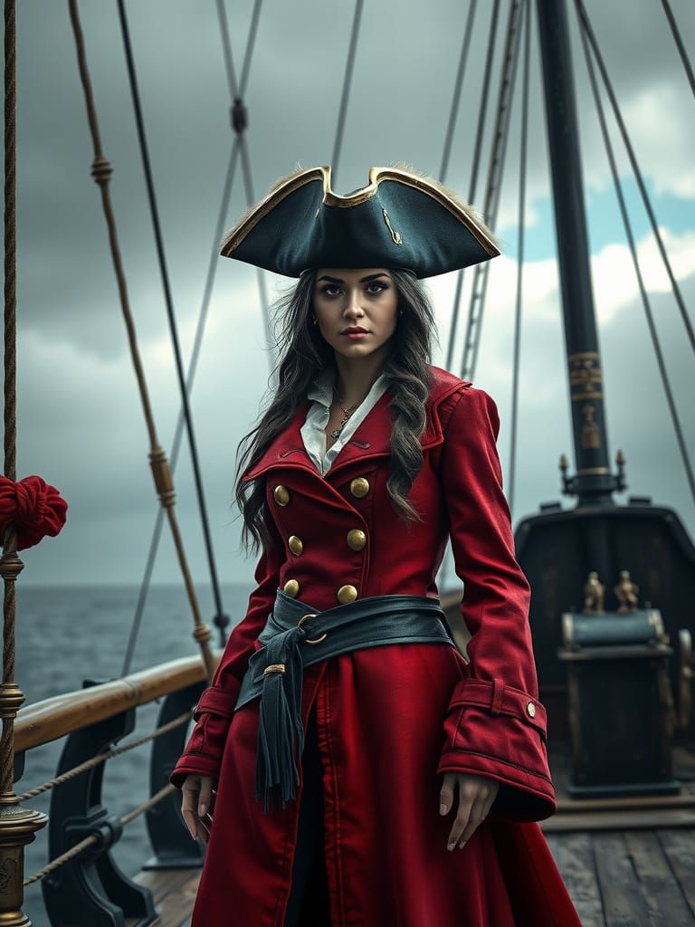 Pirate Captain on Deck: Cinematic 3D Anime Art